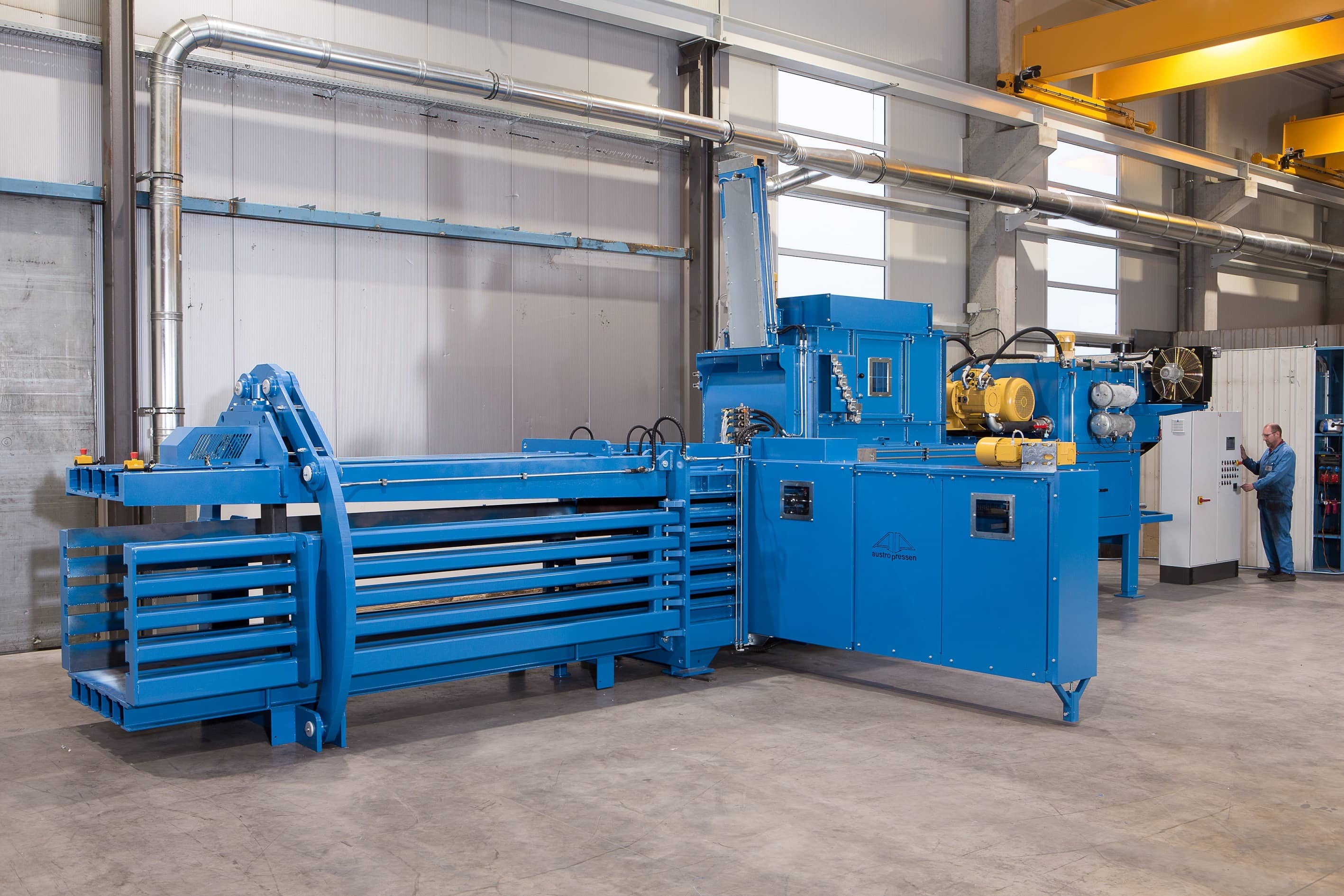 Channel baling press Austropressen APK-ES105 for waste disposal expert FCC